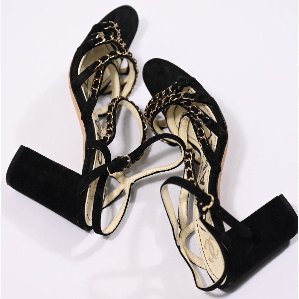 Chanel Chain Link Sandals in Black - Picture 5 of 7